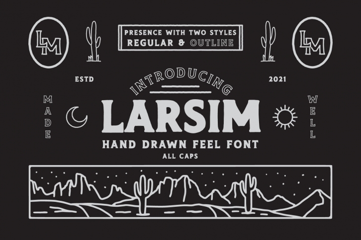 LARSIM Display Font Font Download