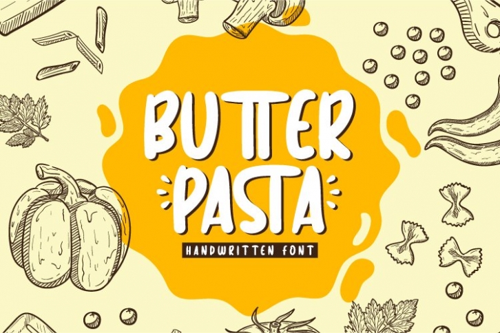 Butter Pasta - Handwritten Font Font Download