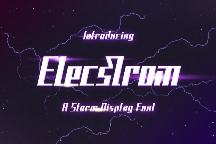 Elecstrom - Storm Display Font Font Download