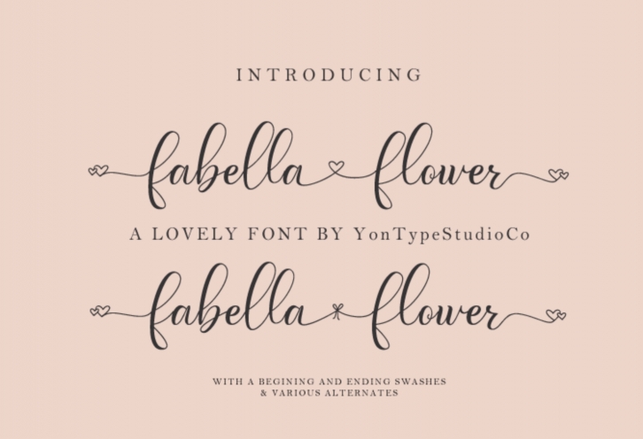 fabella flower a lovely font Font Download
