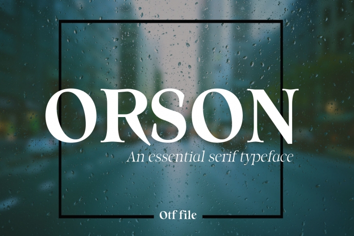 ORSON: An Essential Serif Typeface Font Download