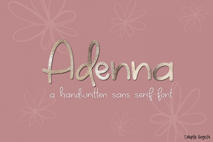 Adenna- a bold and bouncy handwritten font Font Download