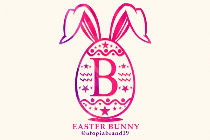 Easter Bunny Monogram Font Download