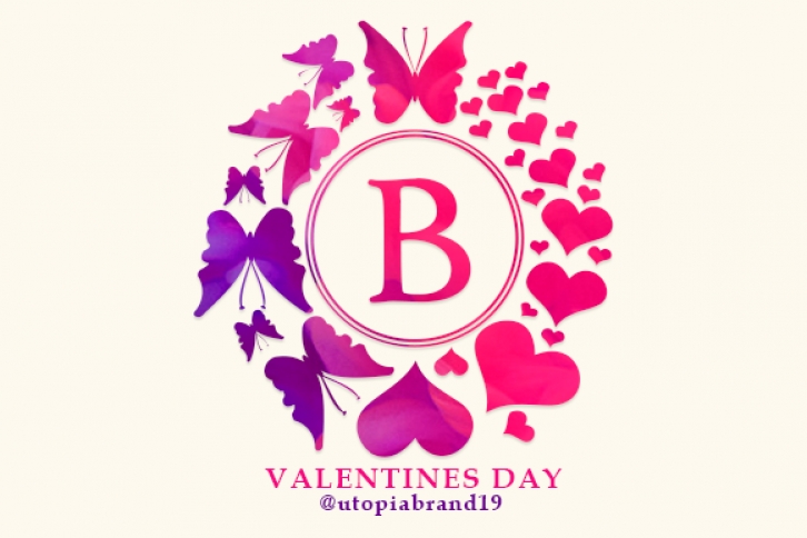 Valentines Day Monogram Font Download