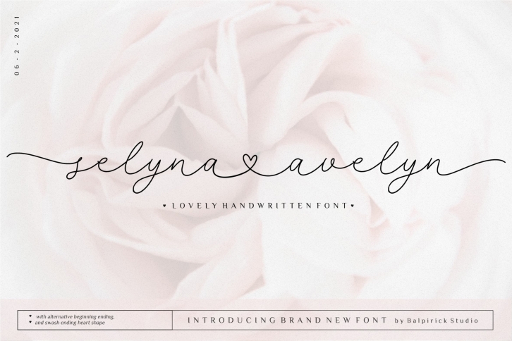 Selyna Avelyn Lovely Handwritten Font Font Download