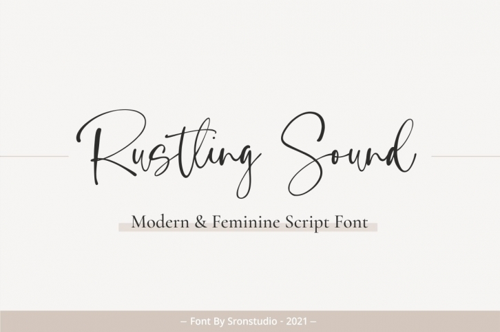Rustling Sound - Feminine Script Font Download