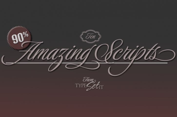 10 Amazing Scripts SAVE nearly $500 Font Download