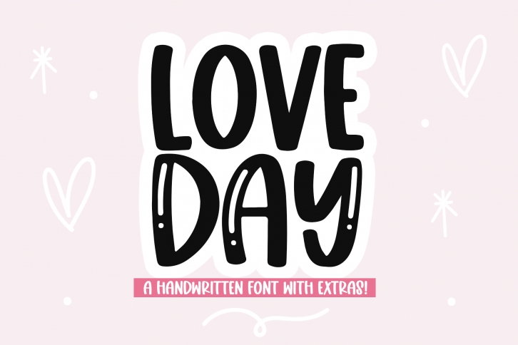Love Day - Handwritten Font with Valentine's Doodles Font Download