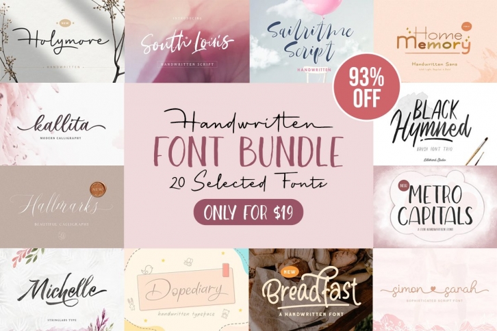 Handwritten Font Bundle Font Download