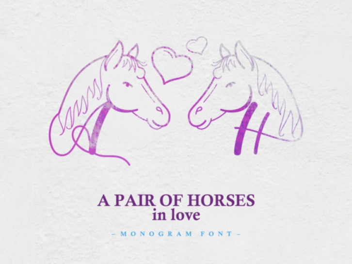 A Pair of Horses in Love Font Download