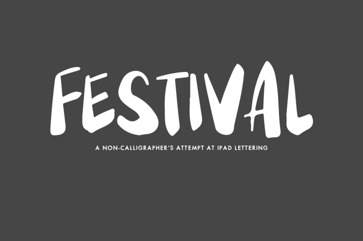 Festival â€” A Handwritten SVG Font Font Download
