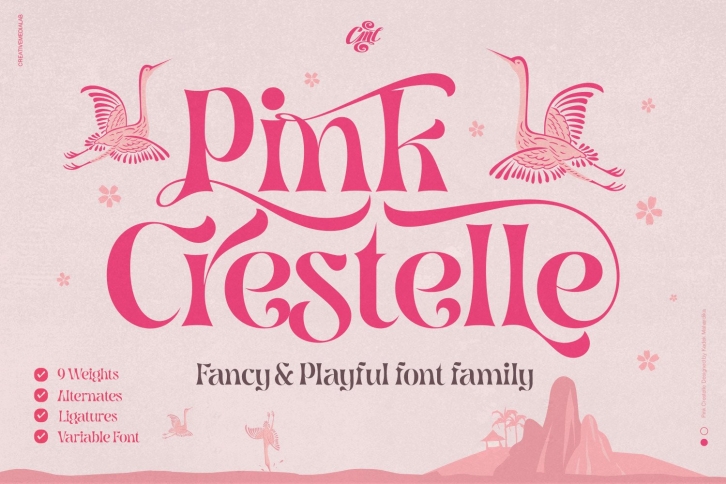 Pink Crestelle Font Download