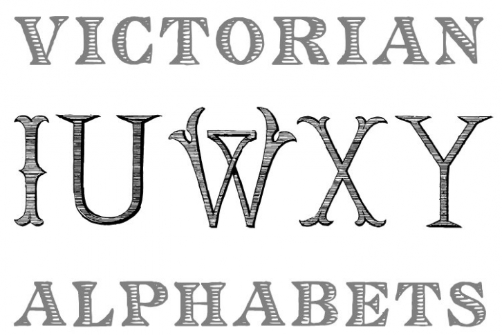 Victorian Alphabets Pack 123A Font Download
