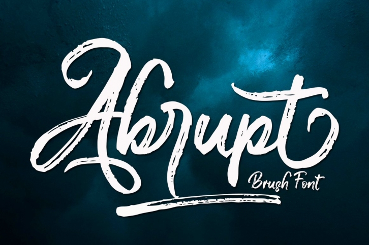 Abrupt - Brush Font Font Download