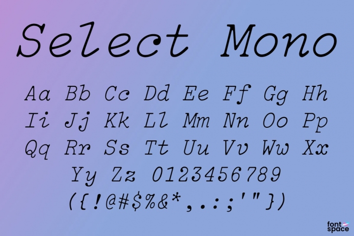 Select M Font Download