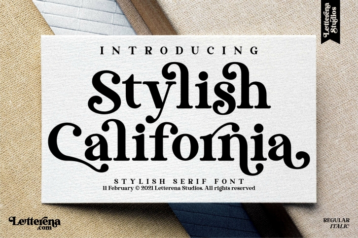 Stylish California - Stylish Serif Font Font Download