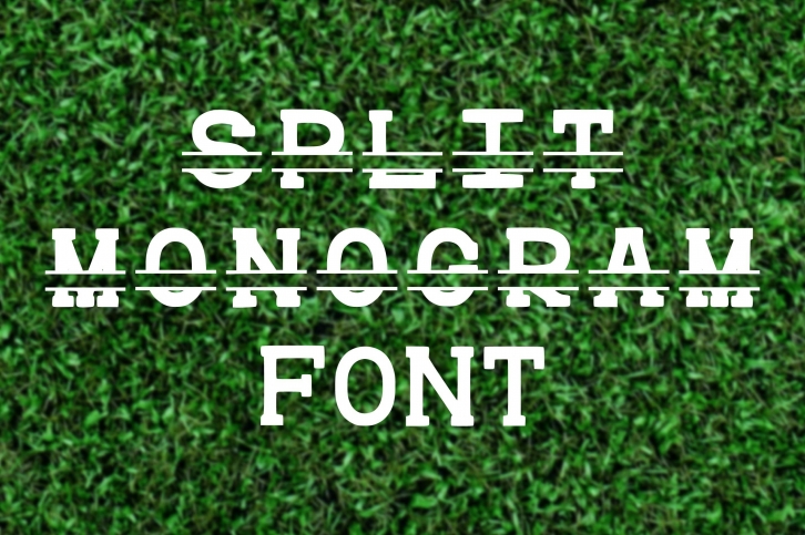 Split Monogram Font Initial Letter Personalize TTF OTF WOFF Font Download