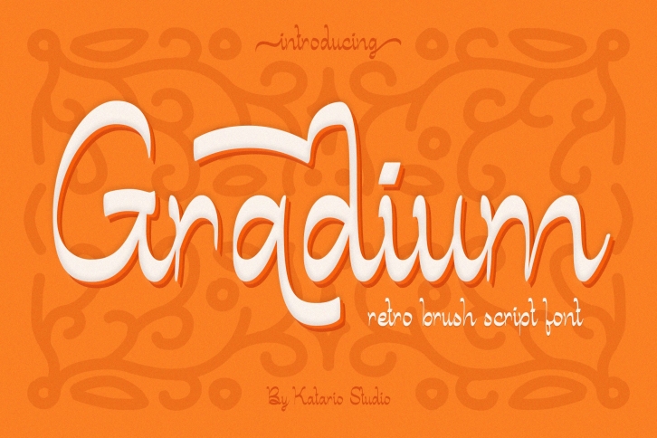 Gradium | Retro Vintage Brush Script Font Font Download