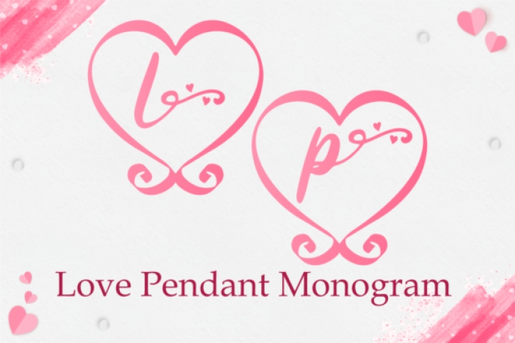 Love Pendant Monogram Font Download