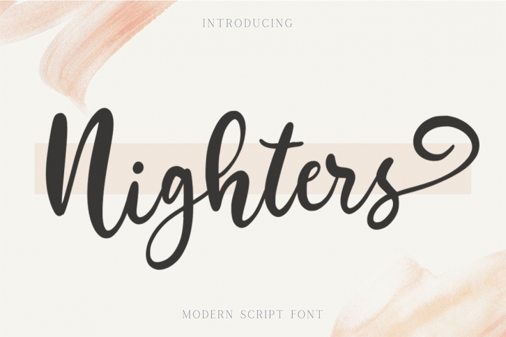 Nighters - Bold Modern Script Fonts Font Download