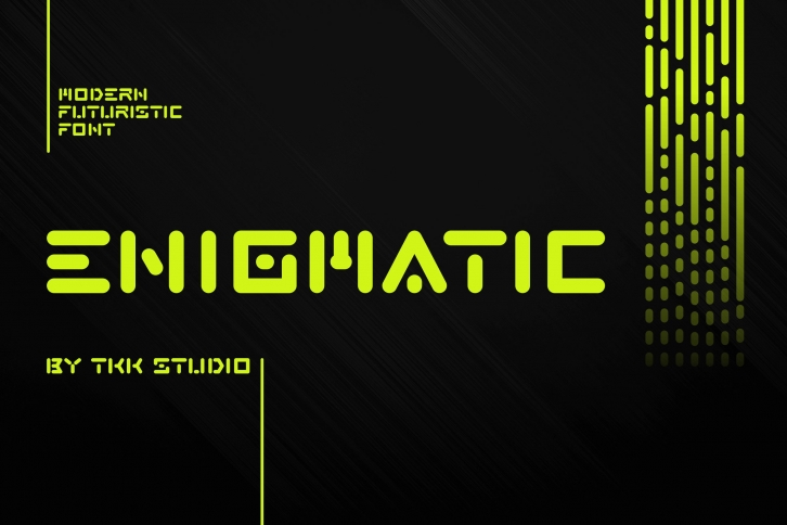 ENIGMATIC - Modern Futuristic Font Font Download