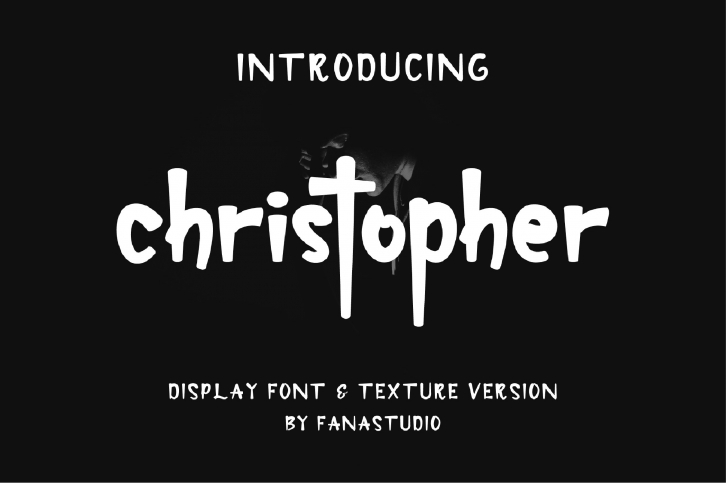 christopher-display font and texture Font Download