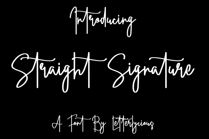Straight Signature Font Download