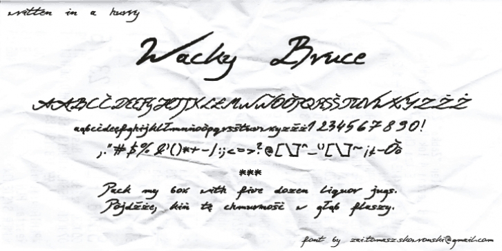 Wacky Bruce Font Download