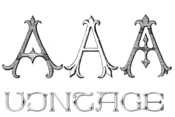 Victorian Alphabets Pack 3A Font Download