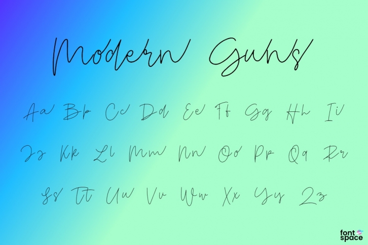 Modern Guns Font Download