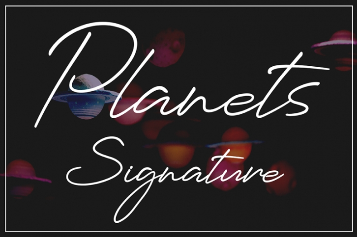 Planets Signature Font Download