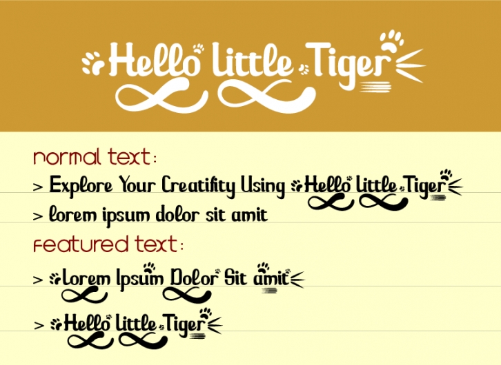 Hello Little Tiger Font Download