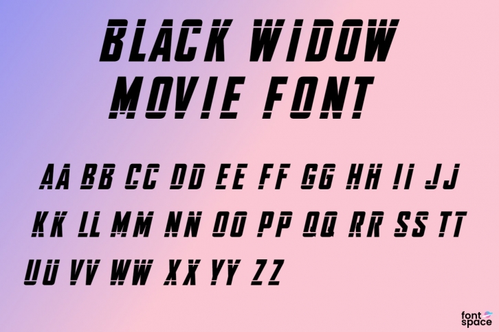 Black Widow Movie Font Download
