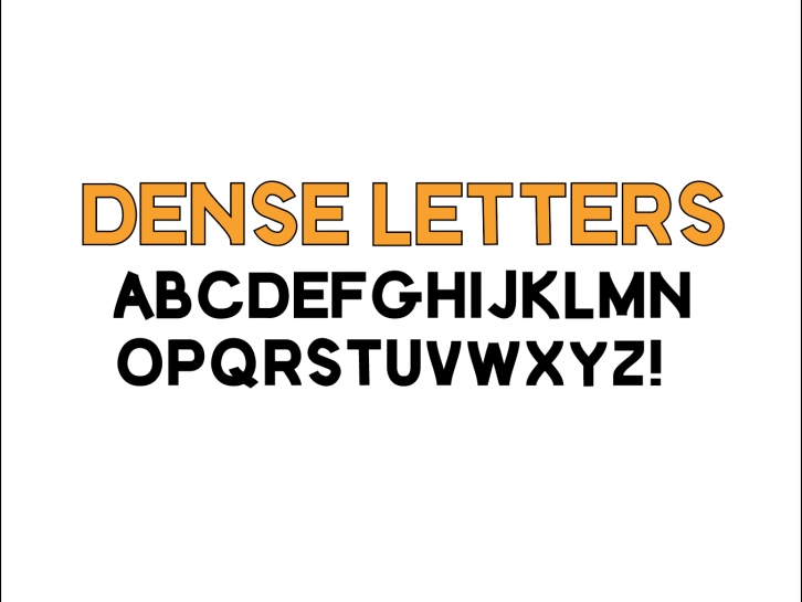 Dense Letters Font Download