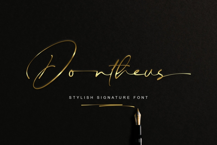 Dontheus - Signature Font Font Download