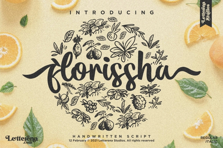 florissha - Beautiful Script Font Font Download