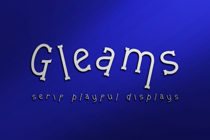 Gleams Serif Playful Display Font Download