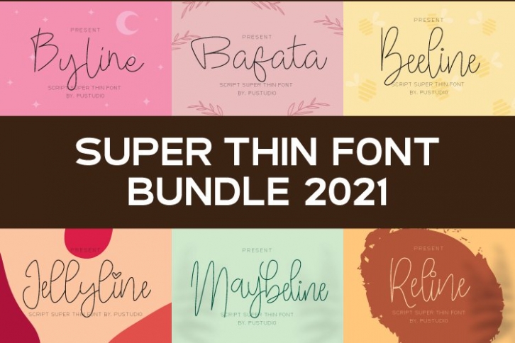 Bundle Super Thin Script Font 2021 Font Download