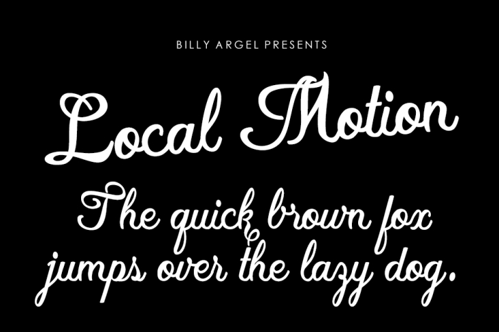 Local Motion personal Font Download