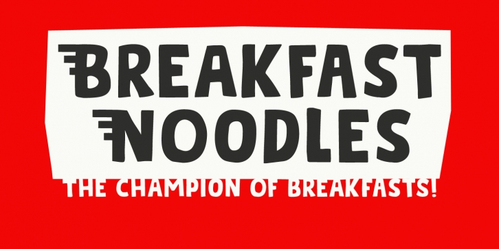 Breakfast Noodles Font Download