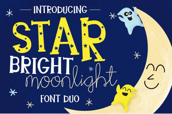 Star Bright Moon Light Font Duo Font Download
