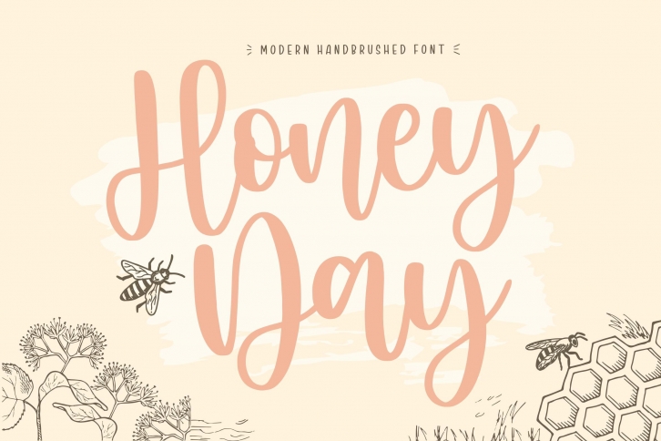 Honeyday Modern Handbrushed Font Font Download