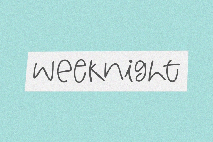 Weeknight - A Fun Handwritten Font Font Download