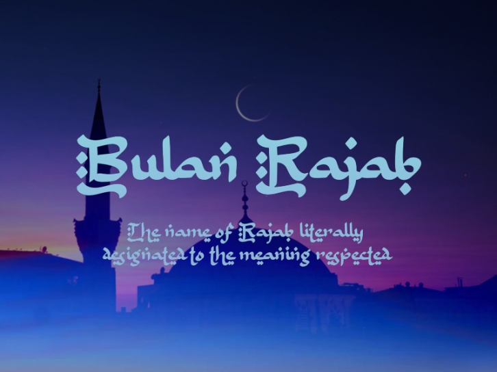 B Bulan Rajab Font Download