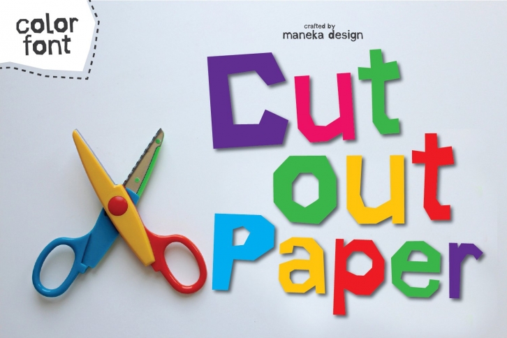Cut Out Paper | Color Font Font Download