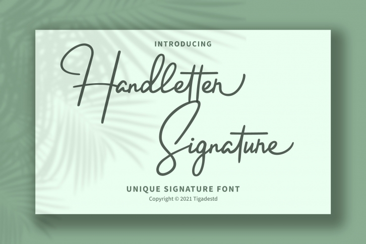Handletter Signature Font Download