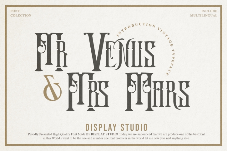 Mr. Venus & Mrs. Mars Font Download