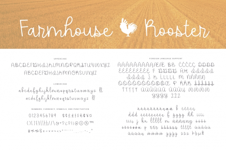 Farmhouse Rooster Font Download