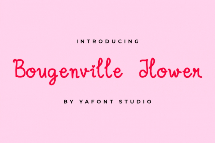 Bougenville Flowers Font Download