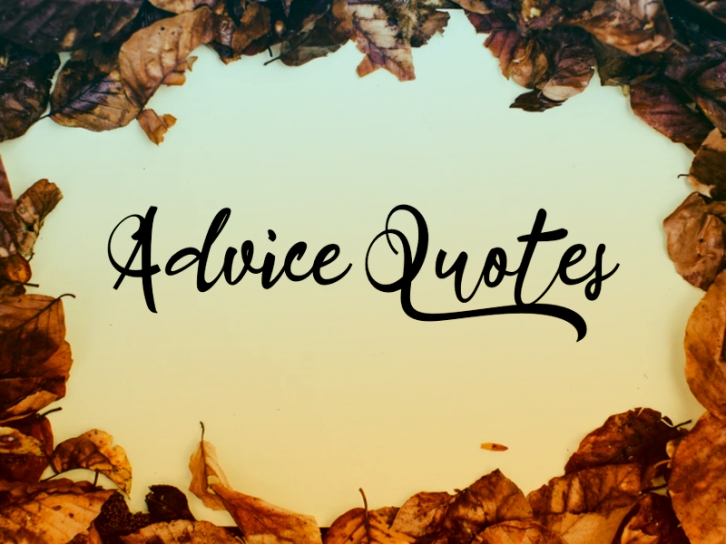 A Advice Quotes Font Download